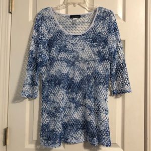 Soft Works Blue And White See Through Shirt